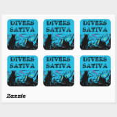 DIVERS SATIVA VIERKANTE STICKER (Vel)