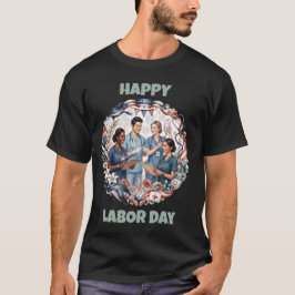 Divers team verpleegkundigen Patriottische Dag van T-shirt