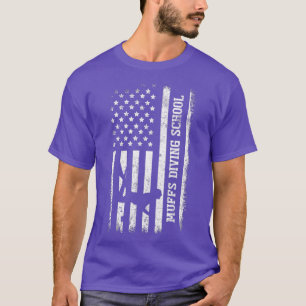 Divers van de Amerikaanse vlag Muffs Diving School T-shirt