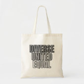 Divers verenigd gelijk sociaal rechtvaardigheidsac tote bag (Voorkant)