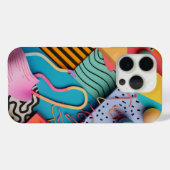 Diverse 3D-vormen met lijnpatronen Case-Mate iPhone Case (Achterkant (horizontaal))