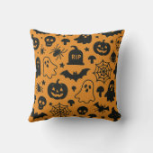 Diverse afbeeldingen met Halloween-patroon pliow Kussen (Achterkant)