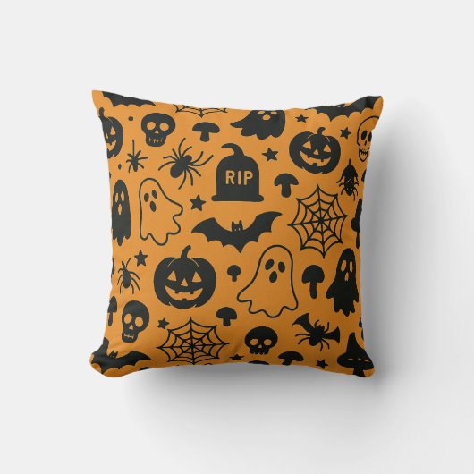 Diverse afbeeldingen met Halloween-patroon pliow Kussen (Voorkant)