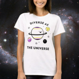Diverse als universum t-shirt