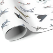 Diverse Amerikaanse militaire vliegtuigen Cadeaupapier (Rol Hoek)