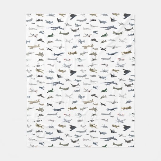 Diverse Amerikaanse militaire vliegtuigen Fleece Deken (Voorkant)