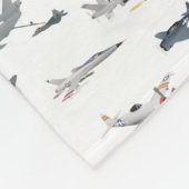 Diverse Amerikaanse militaire vliegtuigen Fleece Deken (Hoek)