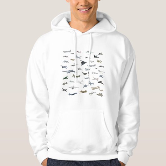 Diverse Amerikaanse militaire vliegtuigen Hoodie (Voorkant)