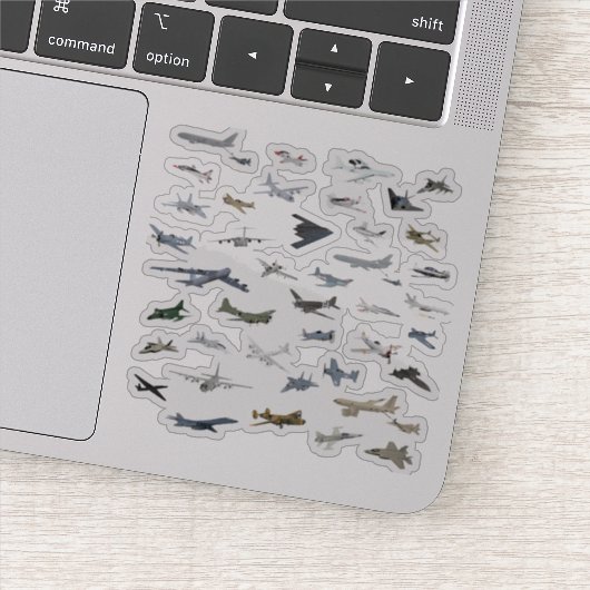 Diverse Amerikaanse militaire vliegtuigen Sticker (Detail)
