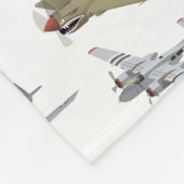 Diverse Amerikaanse WW2-vliegtuigen  Fleece Deken (Hoek)