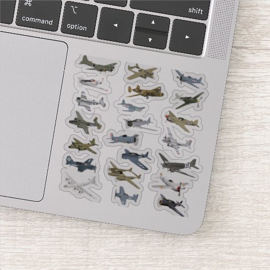 Diverse Amerikaanse WW2-vliegtuigen Sticker (Detail)