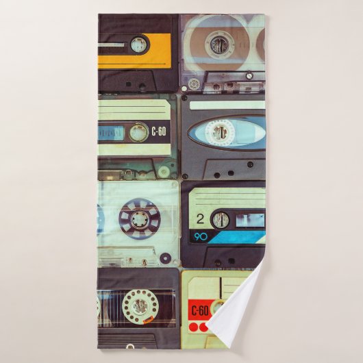 Diverse audiocassettes badhanddoek (Badhanddoek)