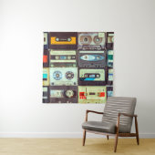 Diverse  audiocassettes wandkleed (In situ)