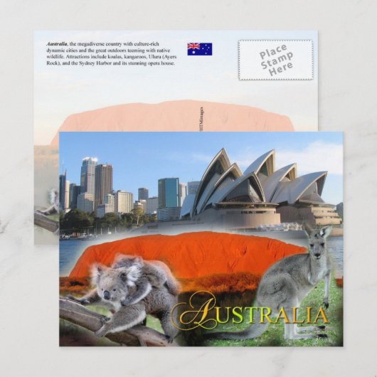 Diverse Australië Briefkaart (Voorkant / Achterkant)