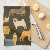 Diverse behangselpapier voor honden theedoek (Quarter Fold)