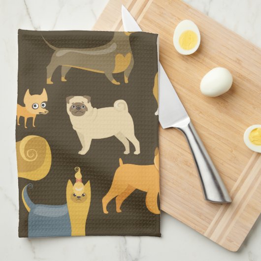 Diverse behangselpapier voor honden theedoek (Quarter Fold)