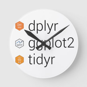 Diverse bibliotheken: dplyr, gplot2, tidyr ronde klok