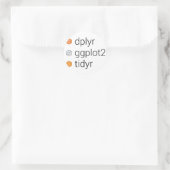 Diverse bibliotheken: dplyr, gplot2, tidyr ronde sticker (Tas)