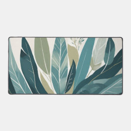 Diverse bladeren in groene tinten bureaumat
