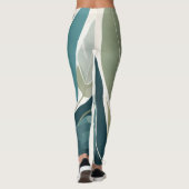 Diverse bladeren in groene tinten leggings (Achterkant)
