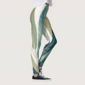 Diverse bladeren in groene tinten leggings (Rechts)