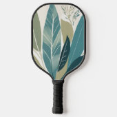 Diverse bladeren in groene tinten pickleball paddle (Achterkant)
