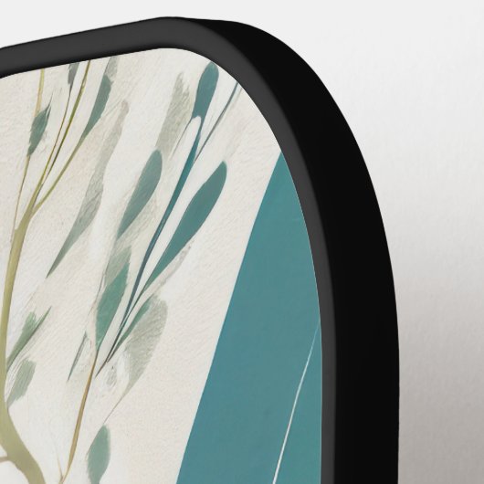 Diverse bladeren in groene tinten pickleball paddle (Links Detail)