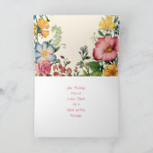 Diverse Bloemen, Kunst, Uw Tekst Bedankkaart (Binnen)