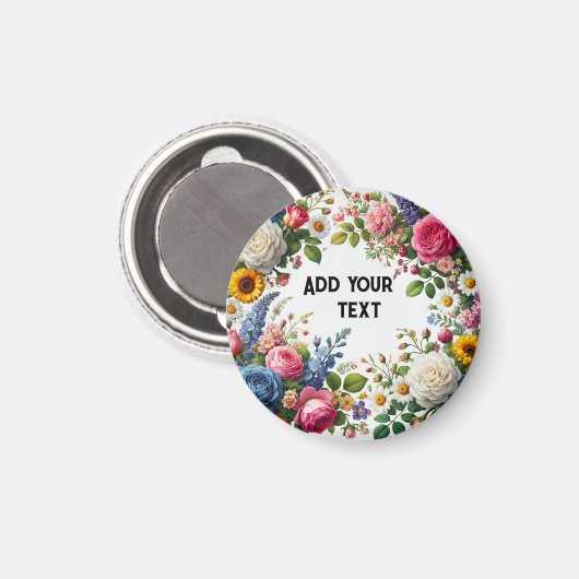 Diverse bloemen magneet (Voorkant / Achterkant)