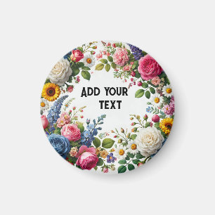 Diverse bloemen magneet