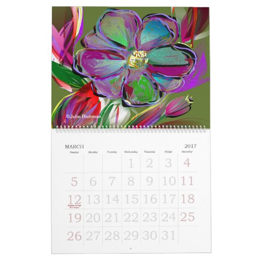 Diverse bloemen van Julie Richman Kalender (Mar 2017)