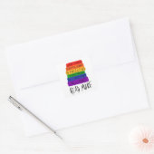 Diverse boeken lezen vierkante sticker (Envelop)