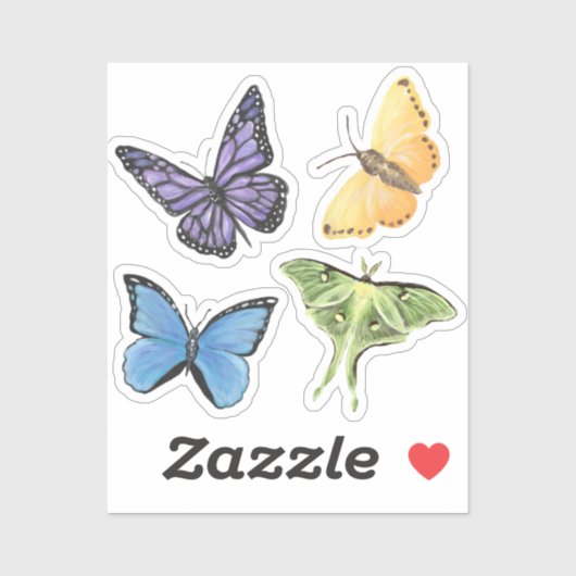 Diverse Butterfly Vinyl Stickers (Vel)