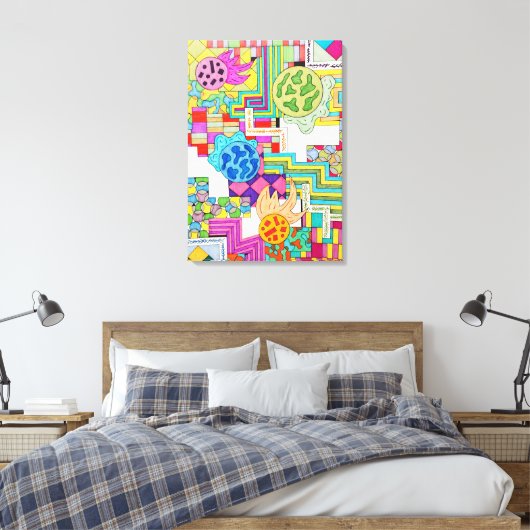 Diverse Colors Canvas Afdruk (Insitu (Slaapkamer))
