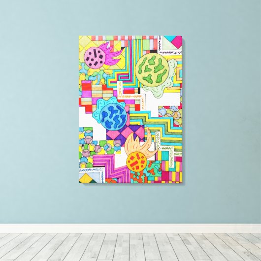 Diverse Colors Canvas Afdruk (Insitu (Houten vloer))