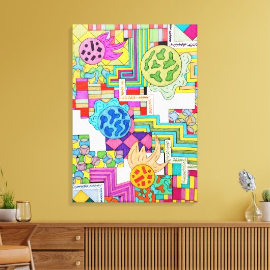 Diverse Colors Canvas Afdruk (Insitu (Woonkamer))