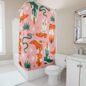 Diverse cowboylaarzen patroon douchegordijn (In situ)