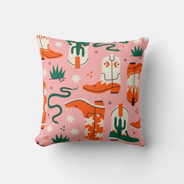 Diverse cowboylaarzen patroon kussen (Voorkant)