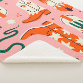 Diverse cowboylaarzen patroon sherpa deken (3/4)