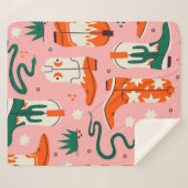 Diverse cowboylaarzen patroon sherpa deken (Voorkant (horizontaal))