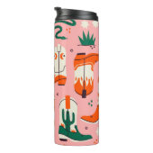 Diverse cowboylaarzen patroon thermosbeker (Geroteerd rechts)