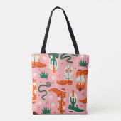 Diverse cowboylaarzen patroon tote bag (Achterkant)