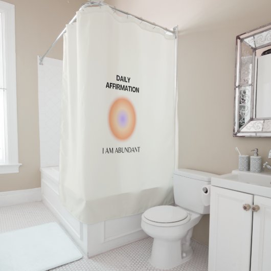 Diverse dagelijkse bevingen Positief Spiritueel Douchegordijn (In situ)