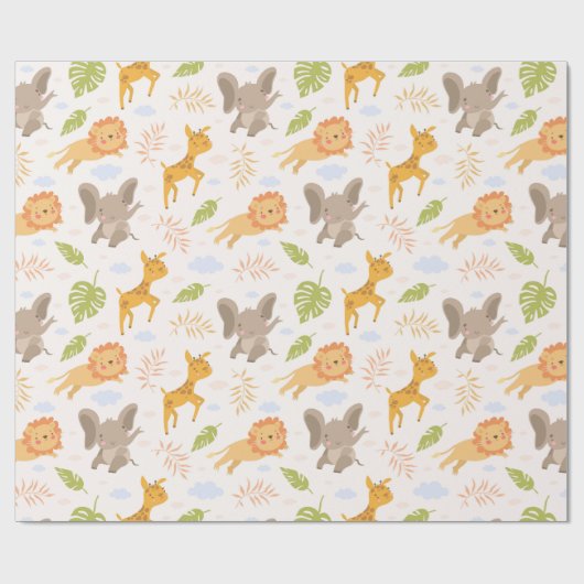 Diverse decoratieve dieren cadeaupapier (Vlak)