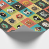 Diverse decoratieve dieren cadeaupapier (Hoek)