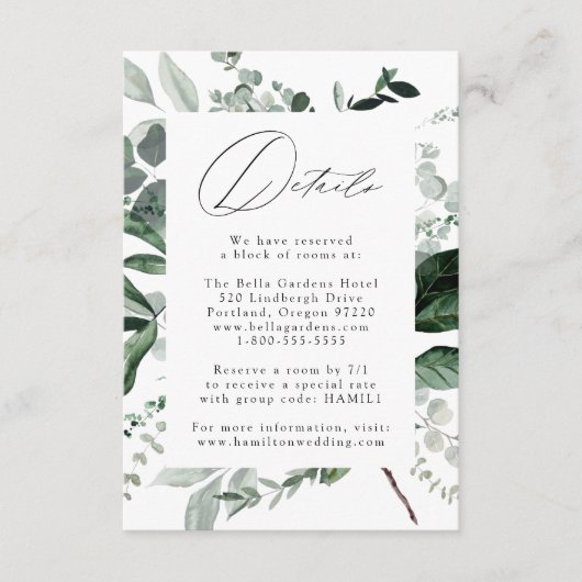 Diverse details van het Grieks huwelijk Informatiekaartje (Voorkant)