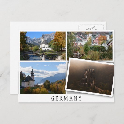 Diverse Duitse herfstlandschappen Briefkaart (Voorkant / Achterkant)