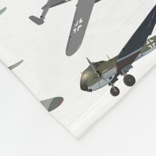 Diverse Duitse WW2-vliegtuigen Fleece Deken (Hoek)
