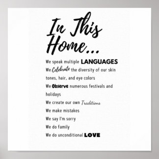 Diverse familieproducten poster