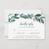 Diverse Foliage RSVP-kaart met keuze uit maaltijde RSVP Kaartje (Voorkant)